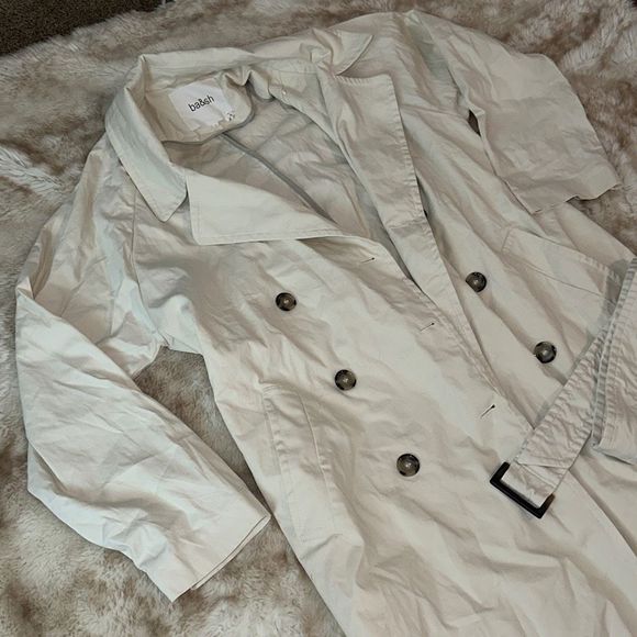 ba&sh Ivory Belted Long Trench Coat - Picture 4 of 5